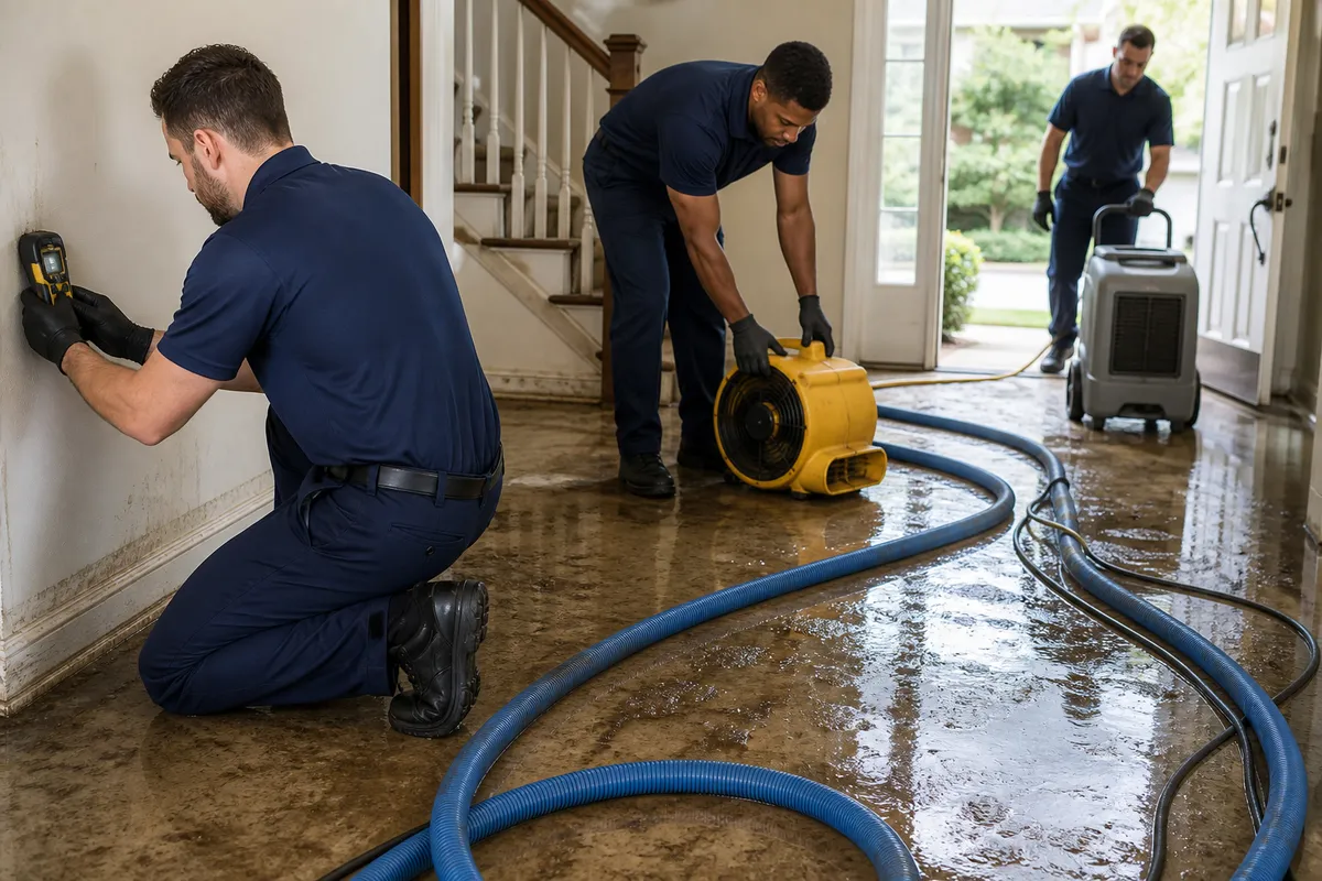 Floodline Restoration Co. crew at work in White Plains, NY